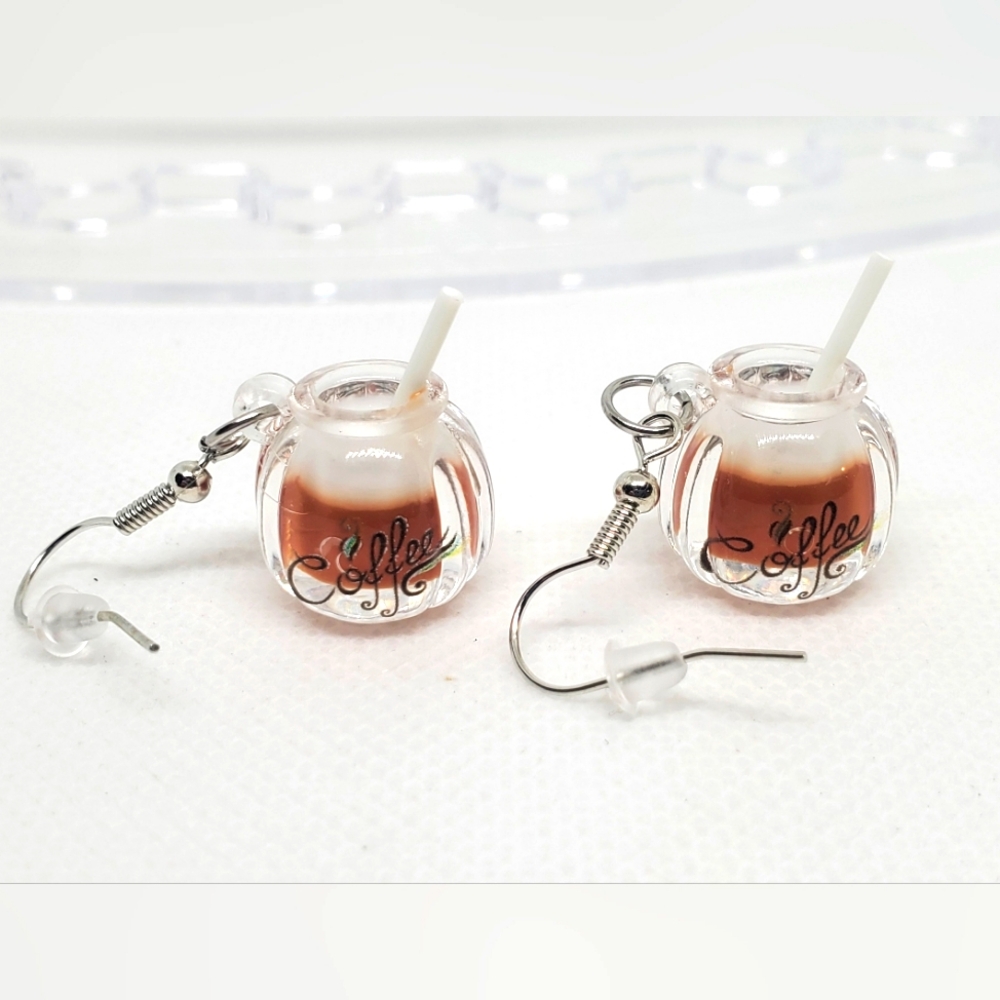 7/$10 Coffee Earrings, New